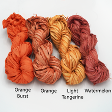 Load image into Gallery viewer, Recycled Sari Silk Ribbons (46 colours!)