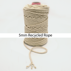 4mm/5mm Recycled Natural Rope