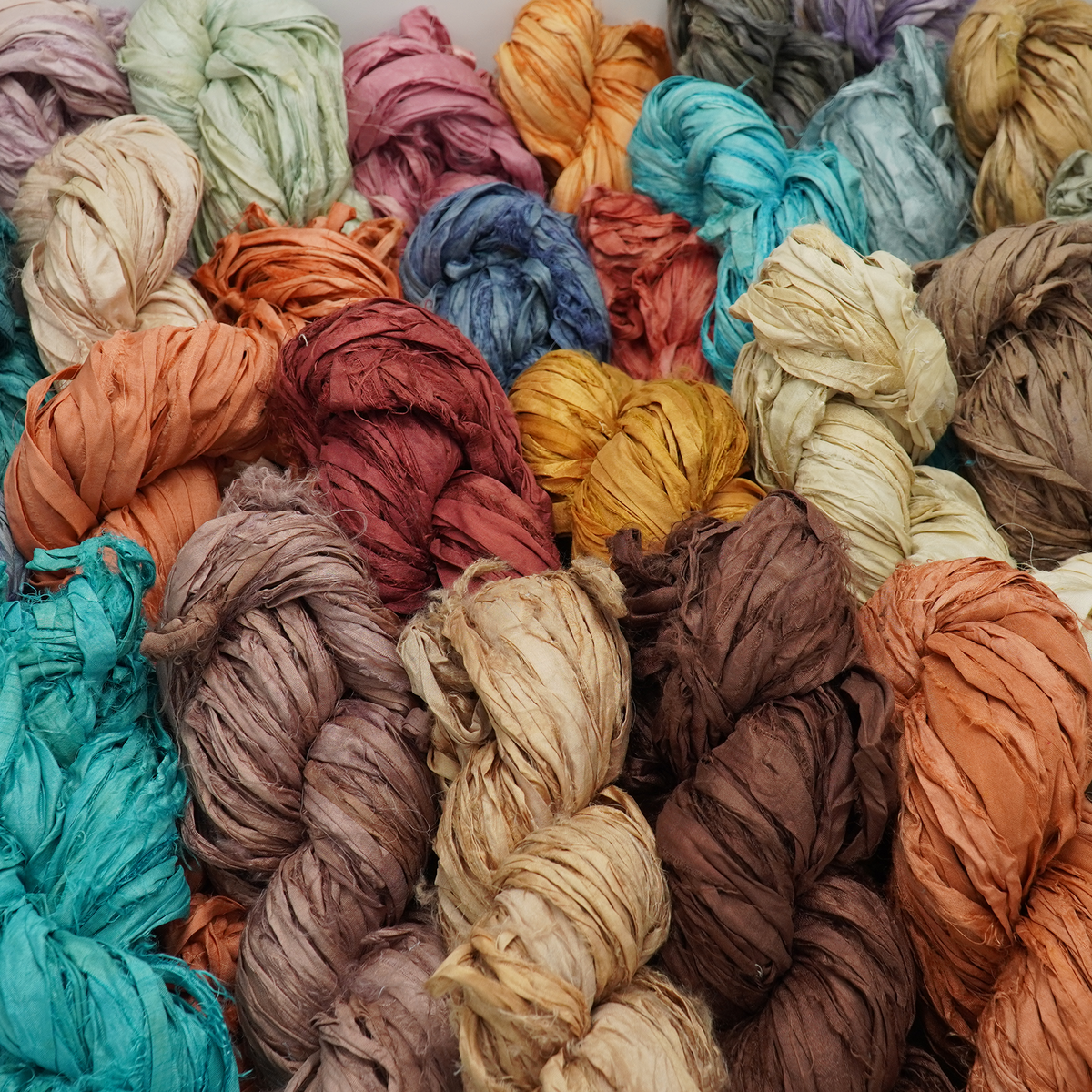 Recycled Sari Silk Ribbons (46 colours!) – Lots of Knots Canada
