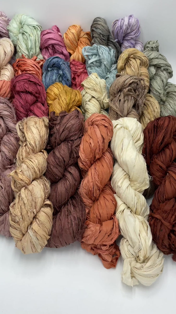 Recycled Sari Silk Ribbons (46 colours!) – Lots of Knots Canada
