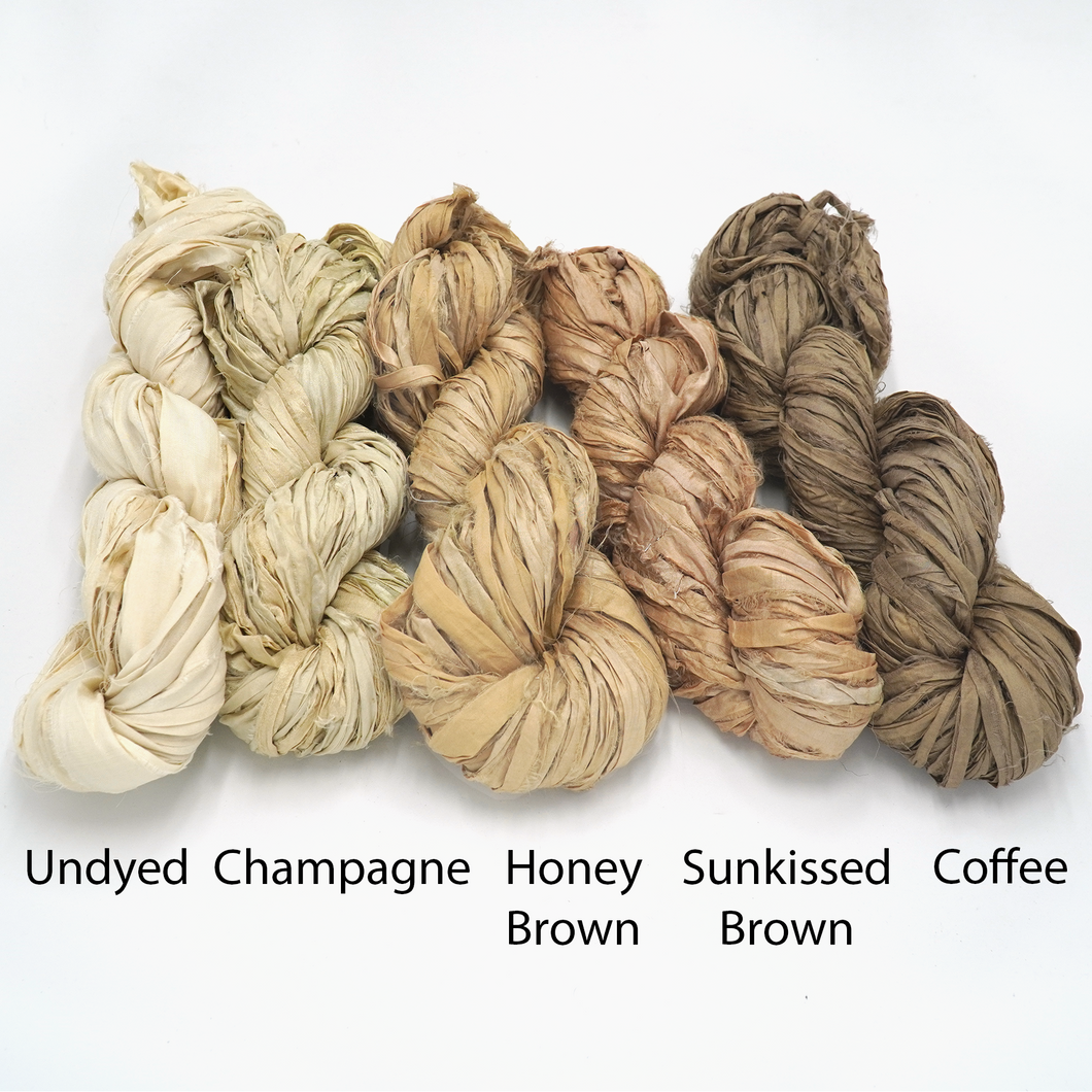 Recycled Sari Silk Ribbons (46 colours!)