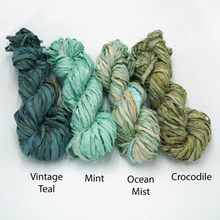 Load image into Gallery viewer, Recycled Sari Silk Ribbons (46 colours!)
