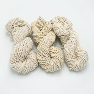 Slow Stitched White Cotton String